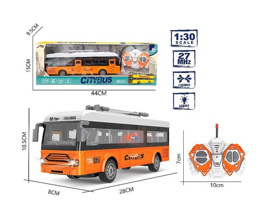 Adar Radio vadāmāis trolejbuss (4 funkcijas, gaisma) ar baterijām 28 cm 579347