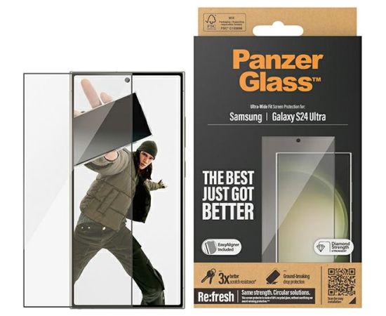 PanzerGlass Ultra-Wide Fit Sam S24 Ultra S928 Screen Protection 7352 z aplikatorem