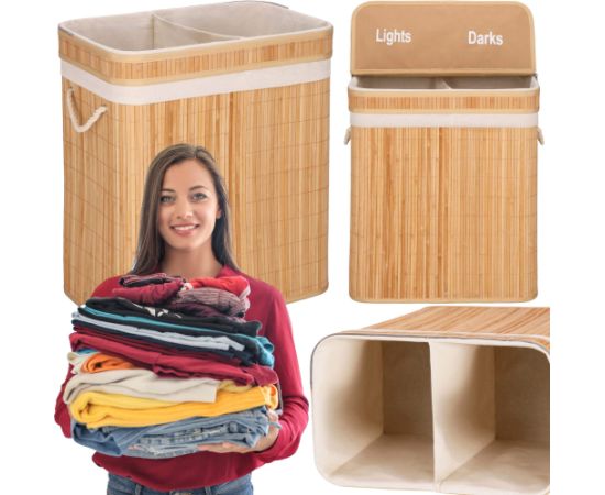 Bambusa veļas grozs Springos HA0155 100l