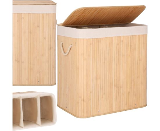 Бамбуковая корзина для белья Springos HA0154 150л