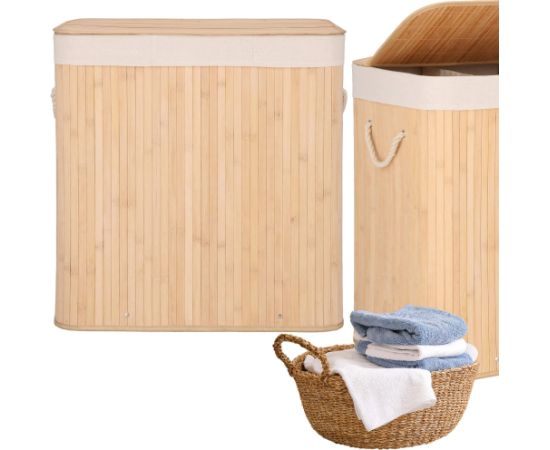 Бамбуковая корзина для белья Springos HA0154 150л