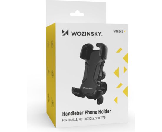 Wozinsky strong phone holder for the handlebar of a bicycle, motorcycle, scooters black (WBHBK6)