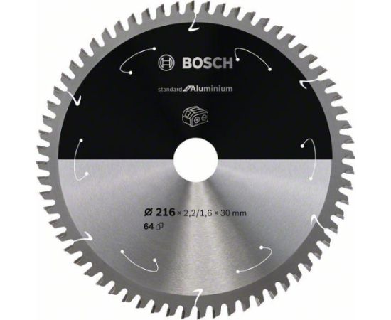 Griešanas disks Bosch Standard for Aluminium 2608837776; 216x30 mm; Z64