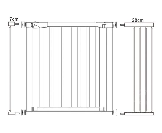 Лестничные защитные ворота Springos SG0012AC 75-117 см