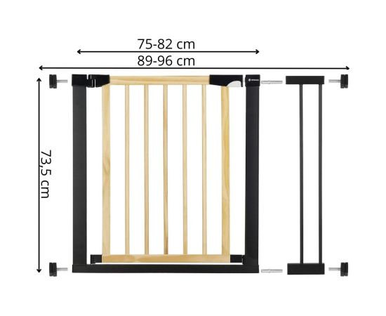 Kāpņu drošības vārti Springos SG0012B 75-96 cm