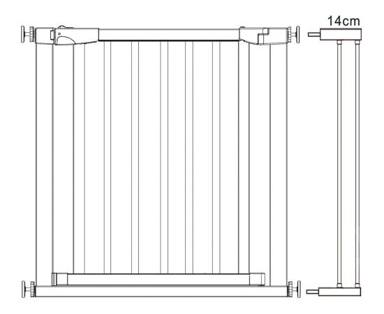 Kāpņu drošības vārti Springos SG0012B 75-96 cm