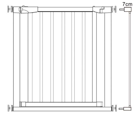 Kāpņu drošības vārti Springos SG0012A 75-89 cm