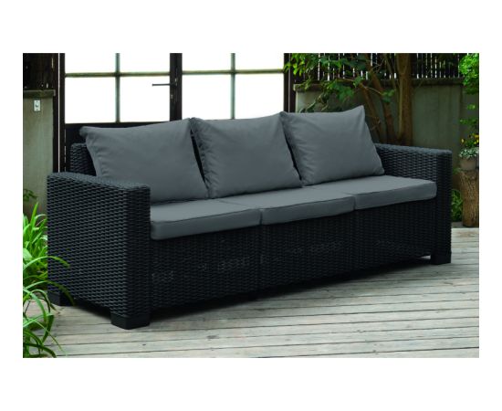 Keter Dārza dīvāns trīsvietīgs California 3 Seater Sofa pelēks