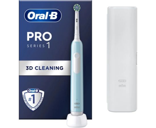 BRAUN D 305.513.3X elektriskā zobu birste Cross Action+ ceļojuma futrālis, zila