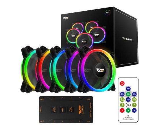 Computer Fan Set ARGB Darkflash DR12 Pro 5in1 120x120 (black)