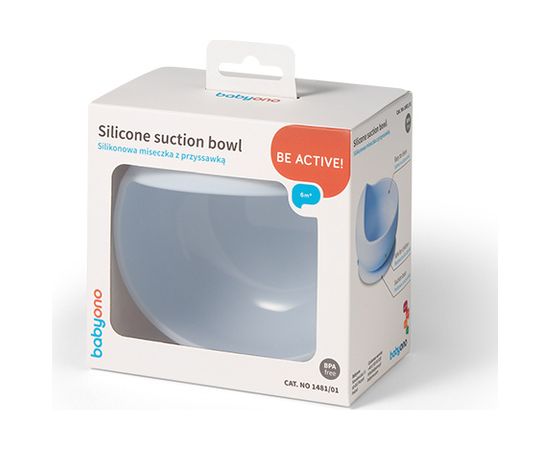 Babyono Silikona bļoda ar piesūcekni 1481/01 blue*