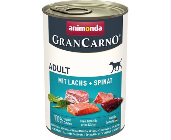 Animonda ANIMONDA GranCarno Adult Dog smak: Łosoś + szpinak 400g