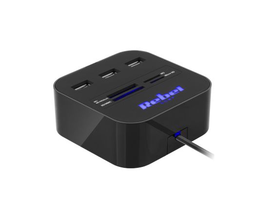 Rebel КОМ1020 USB 2.0 Концентратор с кардридером microSD / SD / SDHC