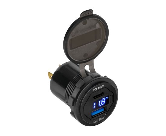 Peiying CHR0007 Встраиваемое зарядное устройство для автомобиля USB-C / PD / 63W