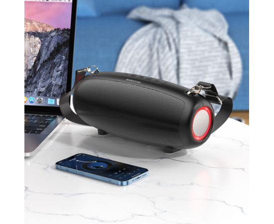 OEM Borofone Portatīvais Bluetooth skaļrunis BP13 Dazzling ar mikrofonu melns