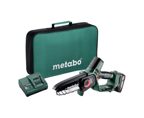 Atzarošanas motorzāģis Metabo MS 18 LTX 15; 18 V; 1x2,0 Ah akum.; 15 cm sliede