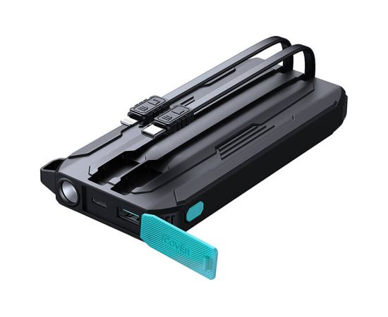 Powerbank Joyroom JR-L017 10000mAh, 22.5W, with Lightning + USB-C cable (black)