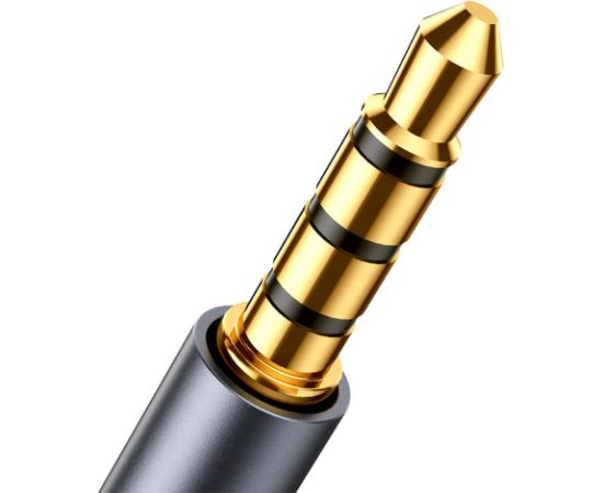 Joyroom SY-A09 AUX extension cable 3.5mm mini jack female to 3.5mm mini jack male, braided, 1.2m (black)
