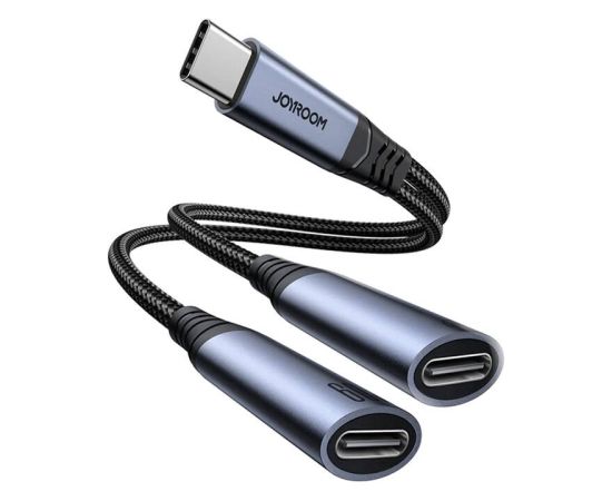 Audio adapter 2-in-1 Joyroom SY-C03 Type-C to Dual Type-C (black)