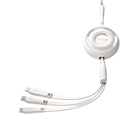 3in1 Joyroom Colorful USB to USB-C/Lightning/Micro USB cable 3.5A, 1m (white)