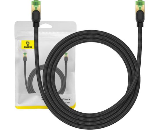 Braided network cable cat.8 Baseus Ethernet RJ45, 40Gbps, 1,5m (black)