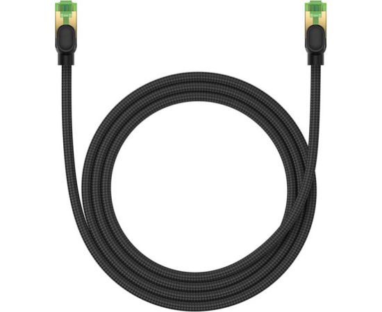 Braided network cable cat.8 Baseus Ethernet RJ45, 40Gbps, 1,5m (black)