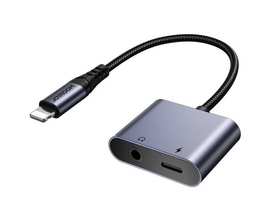 2-in-1 Audio adapter Joyroom SY-L01 Lightning to 3.5mm + Lightning (black)