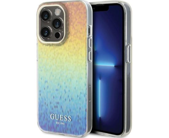 Guess IML Faceted Mirror Disco Iridescent Case Защитный Чехол для iPhone Apple 15 Pro Max