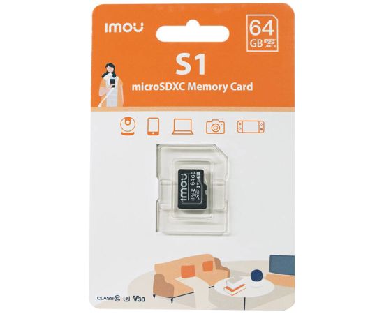 Memory card Imou microSD (UHS-I, SDXC, 10/U3/V30, 95/38) 64GB