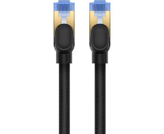 Braided network cable cat.7 Baseus Ethernet RJ45, 10Gbps, 1m (black)
