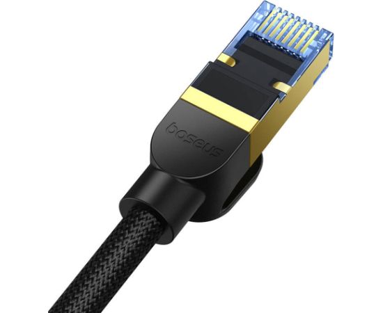 Braided network cable cat.7 Baseus Ethernet RJ45, 10Gbps, 1m (black)