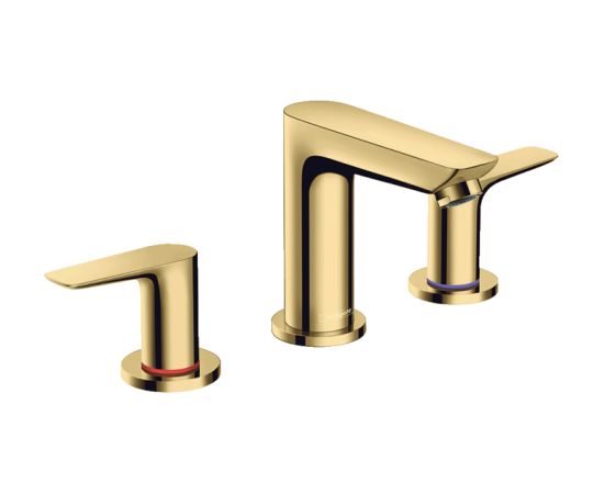 Hansgrohe izlietnes maisītājs Talis E, ar pop-up, 3 caurumu, uz virsmas, polished gold optic