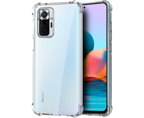 Противоударный чехол Fusion 1 мм Защитный силиконовый чехол для Xiaomi Redmi Note 10 Pro прозрачный