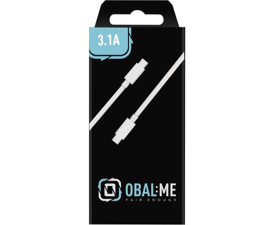 OBAL:ME Fast Charge USB-C|USB-C kabelis 1m balts