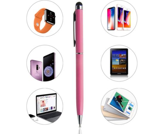 iLike PN1 Universāls 2in1 kapacitīvo ekrānu Stylus ar pildspalvu (Mobilajiem telefoniem un Planšetdatoriem) Rozā