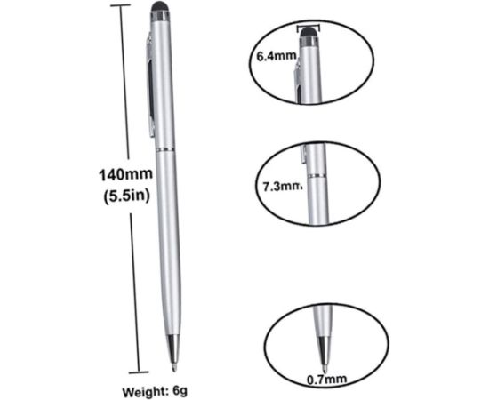 iLike PN1 Universāls 2in1 kapacitīvo ekrānu Stylus ar pildspalvu (Mobilajiem telefoniem un Planšetdatoriem) Rozā