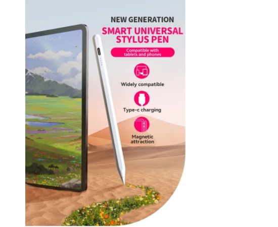 iLike SL1 Active NIB Stylus Irbulis ar augstu jūtību 1,7 mm ASV universāls Android / iOS USB-C balts Citi akses. planšetdatoriem