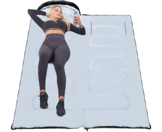 Походный спальный мешок с капюшоном 2в1 Springos CS0122 220х80 см Спальные мешки