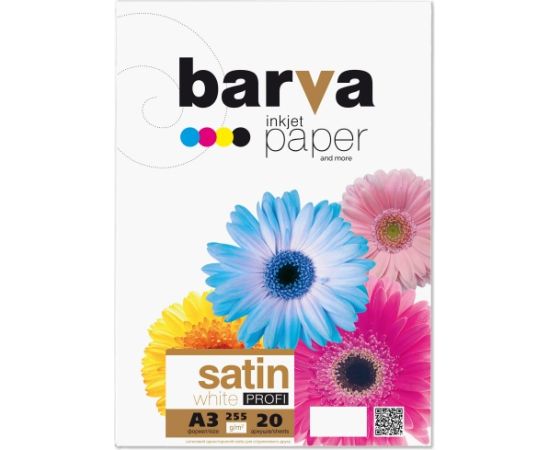 Photo paper white satin BARVA 255 g/m2, A3, 20 pages