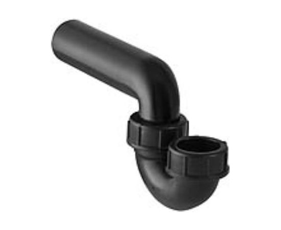 Geberit izlietnes sifons, d=50x50 mm, vertikāls un horizontāls, plastmasa, melns