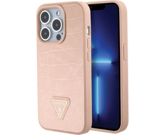 Guess Croco Triangle Logo Защитный Чехол для Apple iPhone 15 Pro