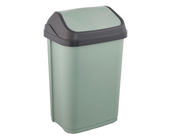 Keeeper Ведро для мусора с поворотной крышкой 10 л Swantje 25,5x19x38 см зеленое