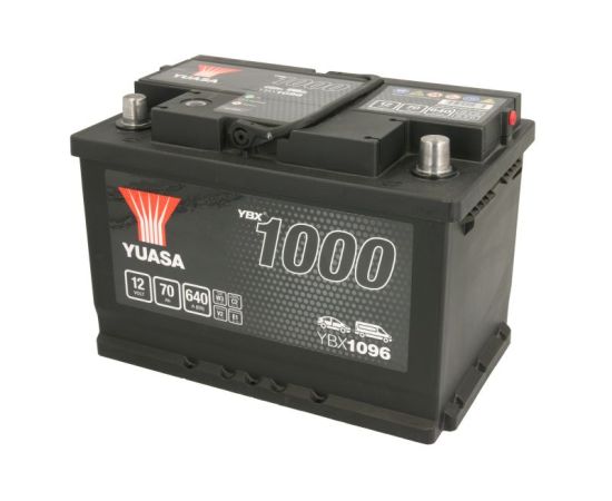 Akumulators YUASA 70Ah 640A YBX1000 CaCa (Labais+) 278x175x19