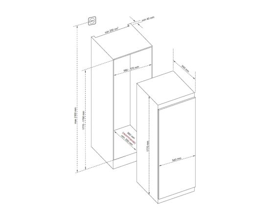 Built-in freeze De Dietrich DFU1781EN