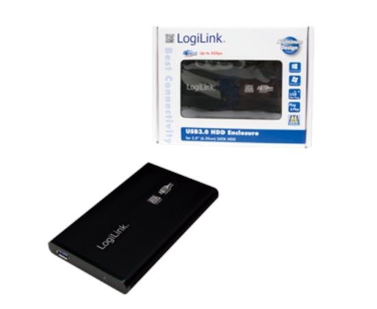 Logilink External hard drive enclosure, black 2.5", SATA, USB 3.0