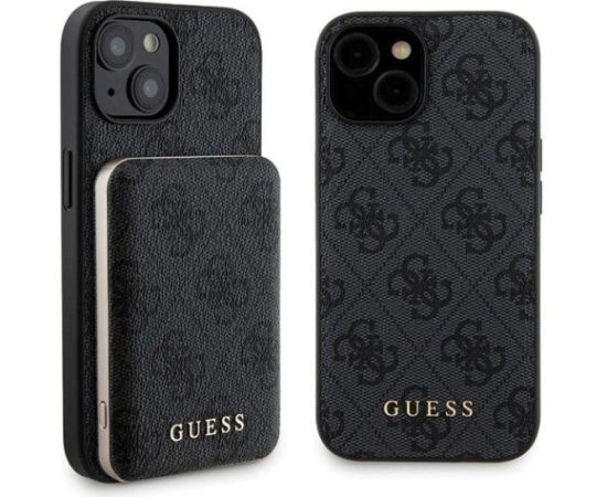 Guess GUBPM5P15S4GEMGK Aizmugurējais Apvalks +  Ārējais Akumulators priekš Apple iPhone 15