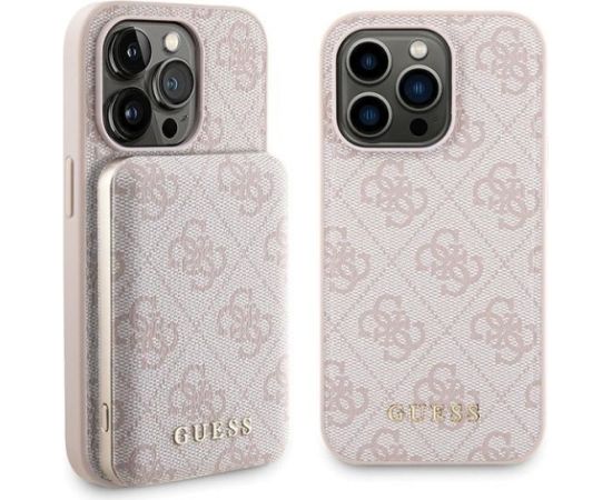 Guess GUBPM5P15X4GEMGP Aizmugurējais Apvalks + Ārējais Akumulators priekš Apple iPhone 15 Pro Max
