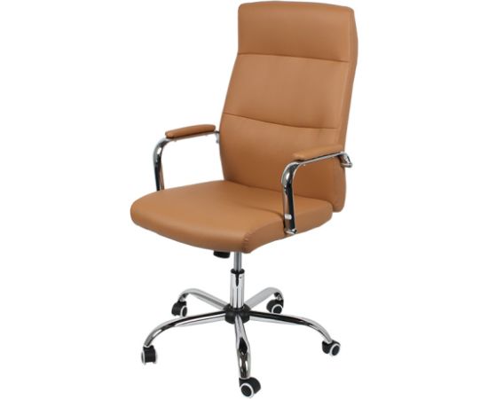 Biroja krēsls UTAH 63x60xH114-124cm brūns/hroma