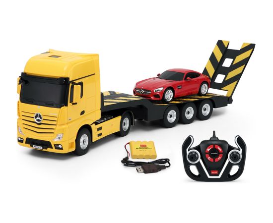 RASTAR truck with car RC Mercedes-Benz Actros Red/Yellow/Silver, 74940