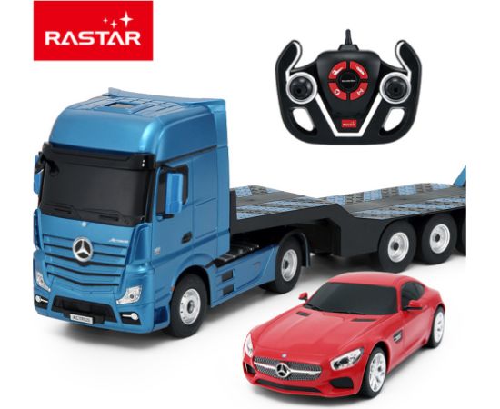 RASTAR truck with car RC Mercedes-Benz Actros Red/Yellow/Silver, 74940